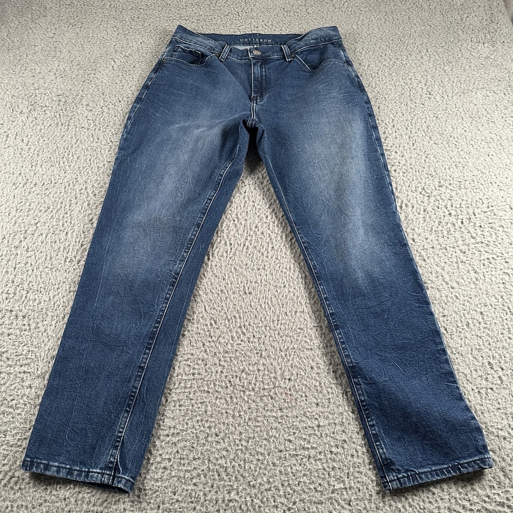 Mott & Bow Women's Boyfriend Jeans Blue Wash Size 29x28 Stretch